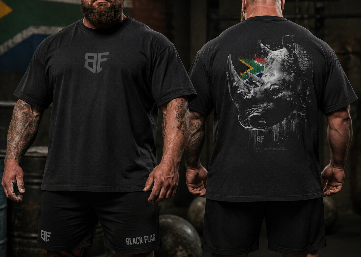 RAYNO RHINO NEL Inspired Vintage Washed Oversized Cotton T-Shirt