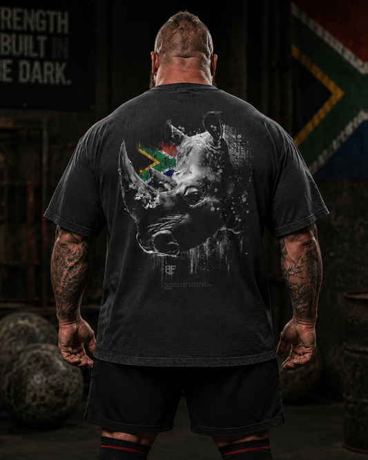 RAYNO RHINO NEL Inspired Vintage Washed Oversized Cotton T-Shirt