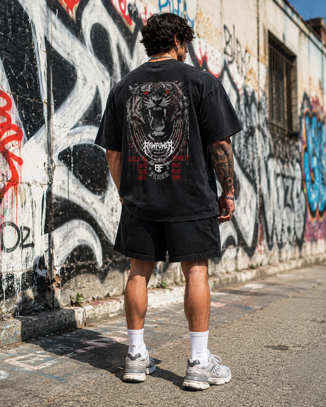 ‘Claw & Core’ Vintage Washed Oversized Cotton T-Shirt