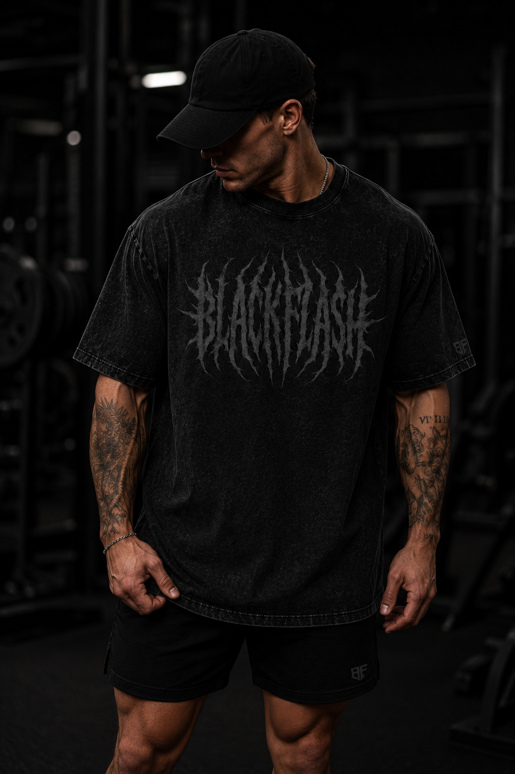 ‘NO QUIT’ | Snow Washed Oversized Cotton T-Shirt