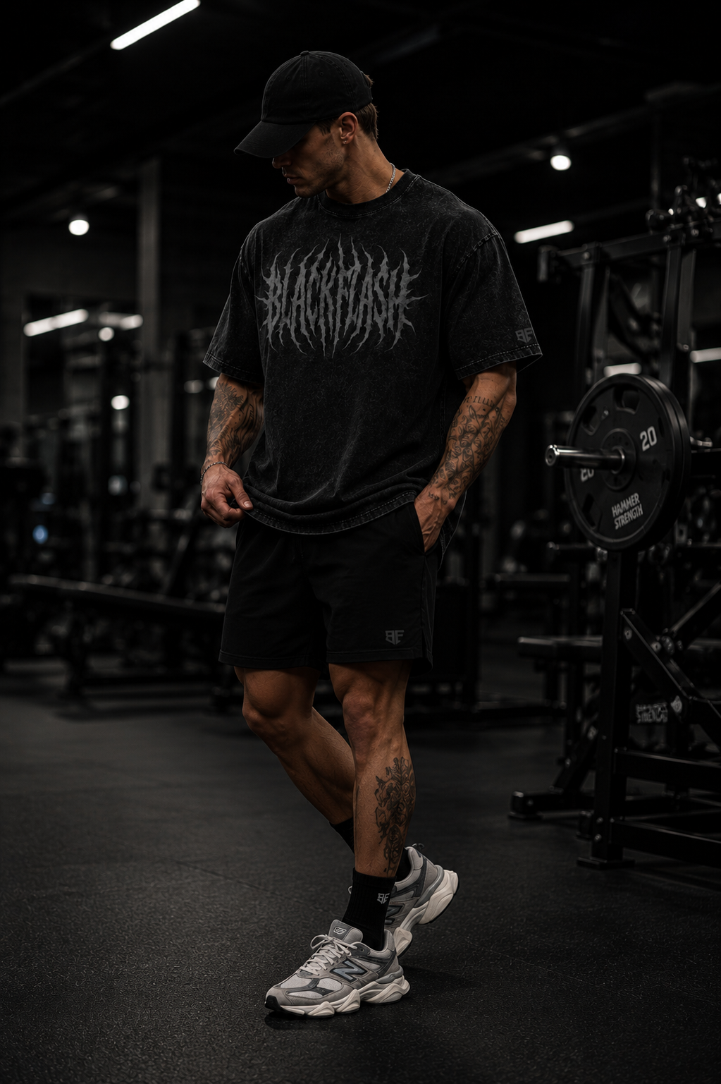 ‘NO QUIT’ | Snow Washed Oversized Cotton T-Shirt