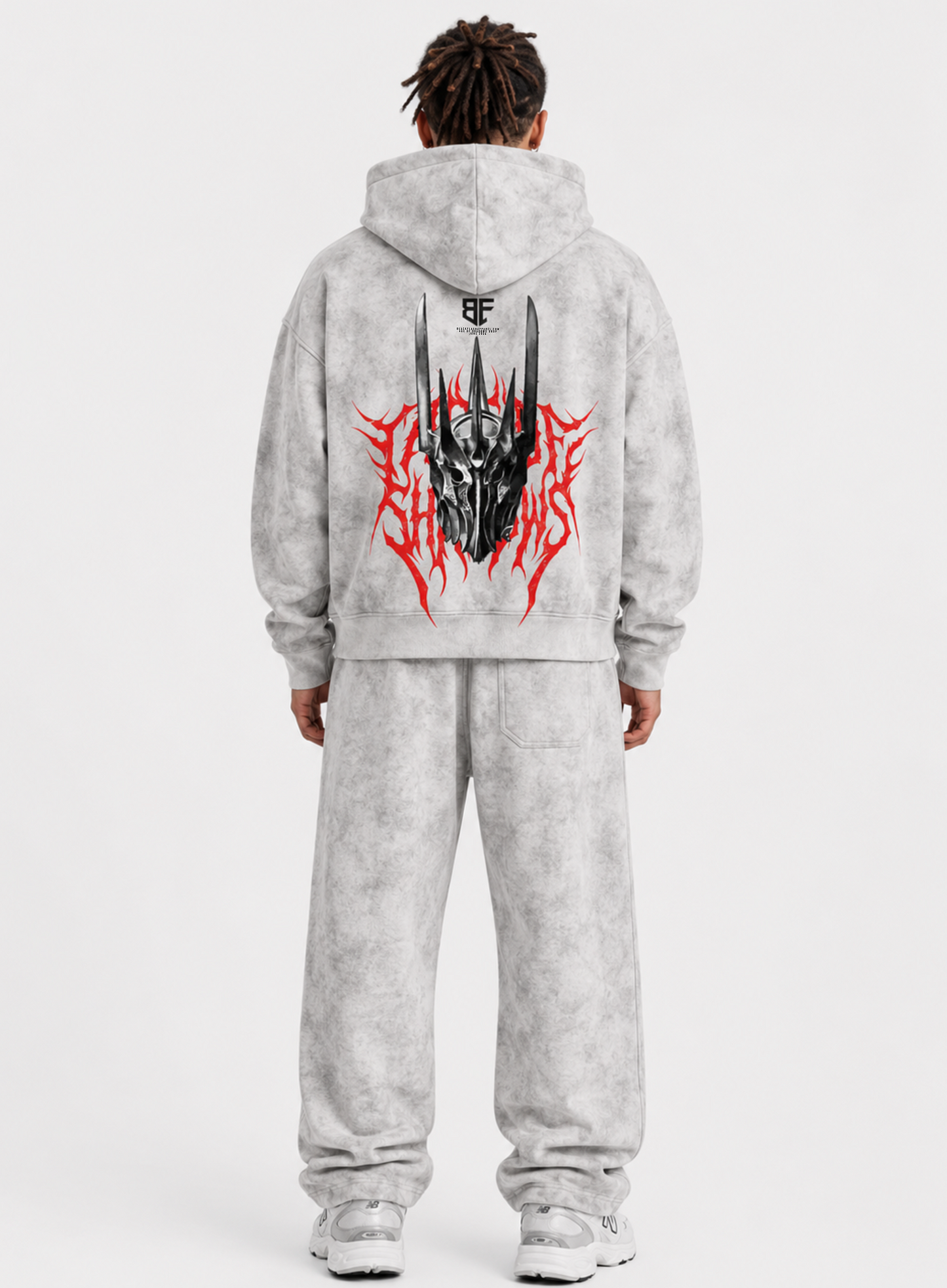 ‘AGE OF SHADOWS’ Dirty Washed Zip-Up Fleece Hoodie