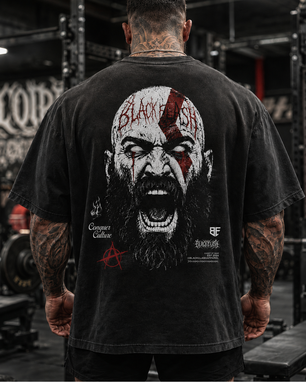 ‘GHOST OF WAR’ | Vintage Washed Oversized Cotton T-Shirt