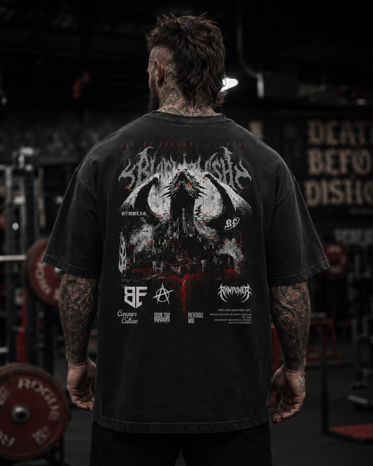 ‘DRAGON LORD’ Vintage Washed Oversized Cotton T-Shirt