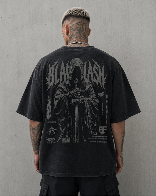 ‘RING WRAITH’ Vintage Washed Oversized Cotton T-Shirt