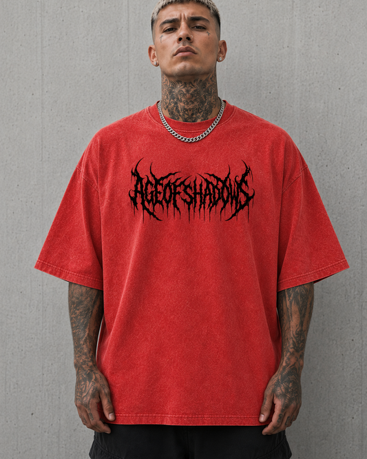 AGE OF SHADOWS Heavyweight Mineral Wash Boxy T-Shirt