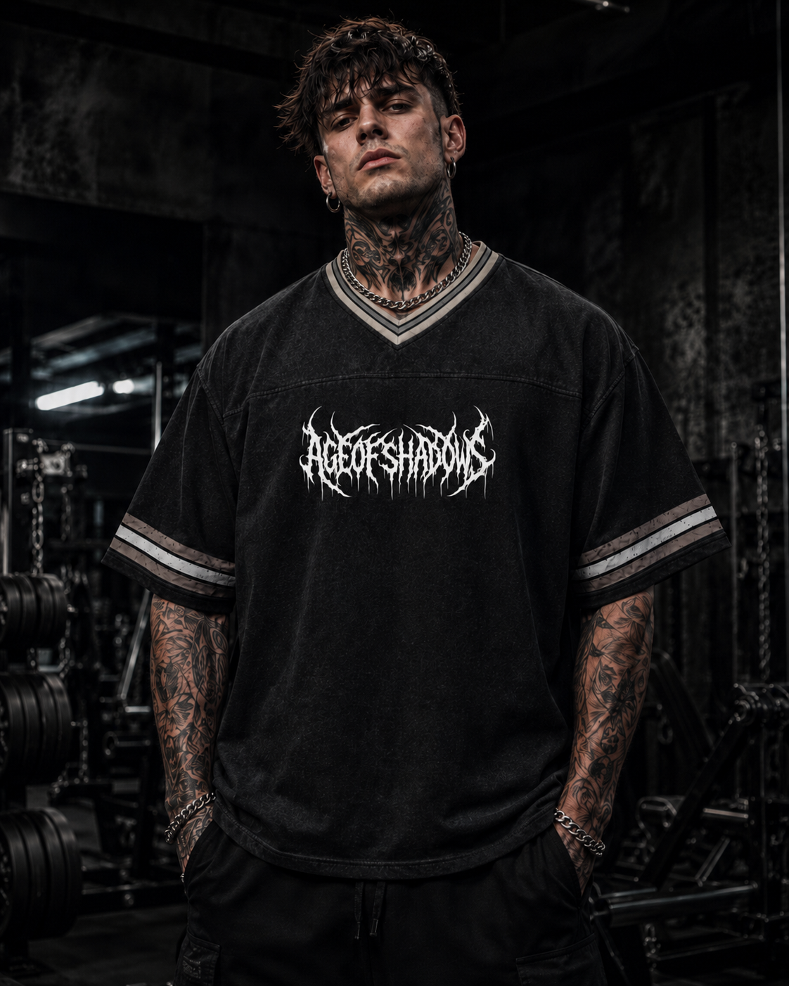 ‘AGE OF SHADOWS’ Boxy Striped Jersey