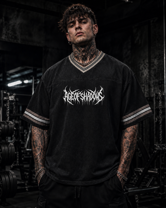 ‘AGE OF SHADOWS’ Boxy Striped Jersey