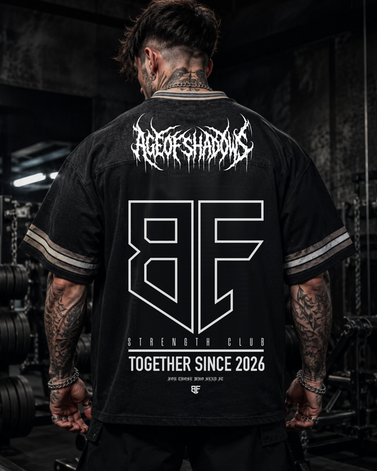 ‘AGE OF SHADOWS’ Strength Club Boxy Striped Jersey
