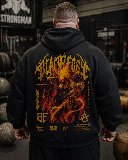 ‘INFERNO TITAN’ Big Boy Oversize Heavy Fleece Hood