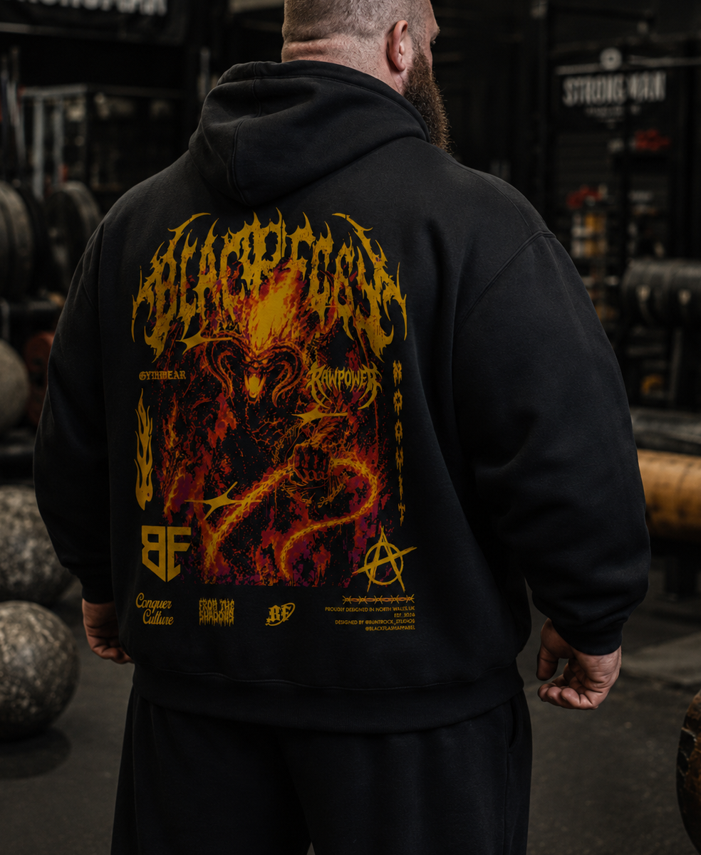 ‘INFERNO TITAN’ Big Boy Oversize Heavy Fleece Hood