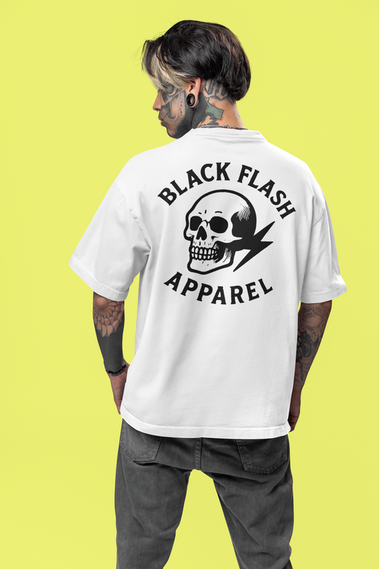 Black Flash Logo Tee No1 Heavyweight Unisex Crewneck T-shirt