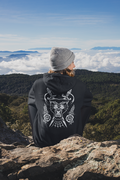 Panther Back Print Classic Unisex Pullover Hoodie