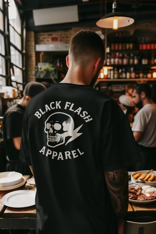 Black Flash Logo Tee No1 Heavyweight Unisex Crewneck T-shirt