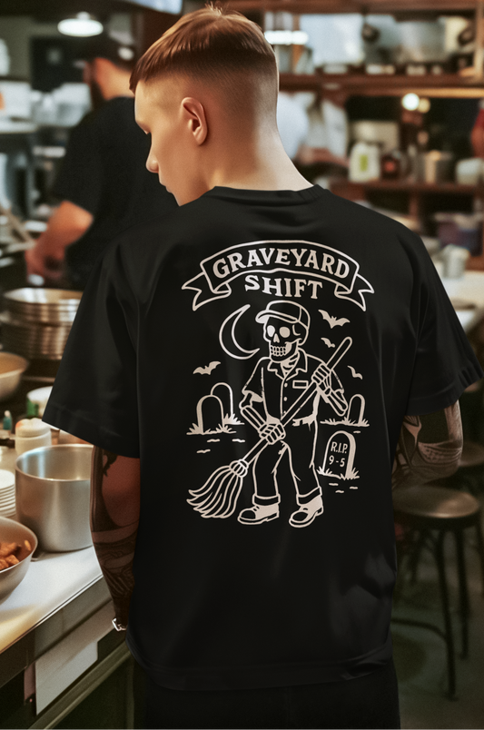 Graveyard Shift Tee Heavyweight Unisex Crewneck T-shirt