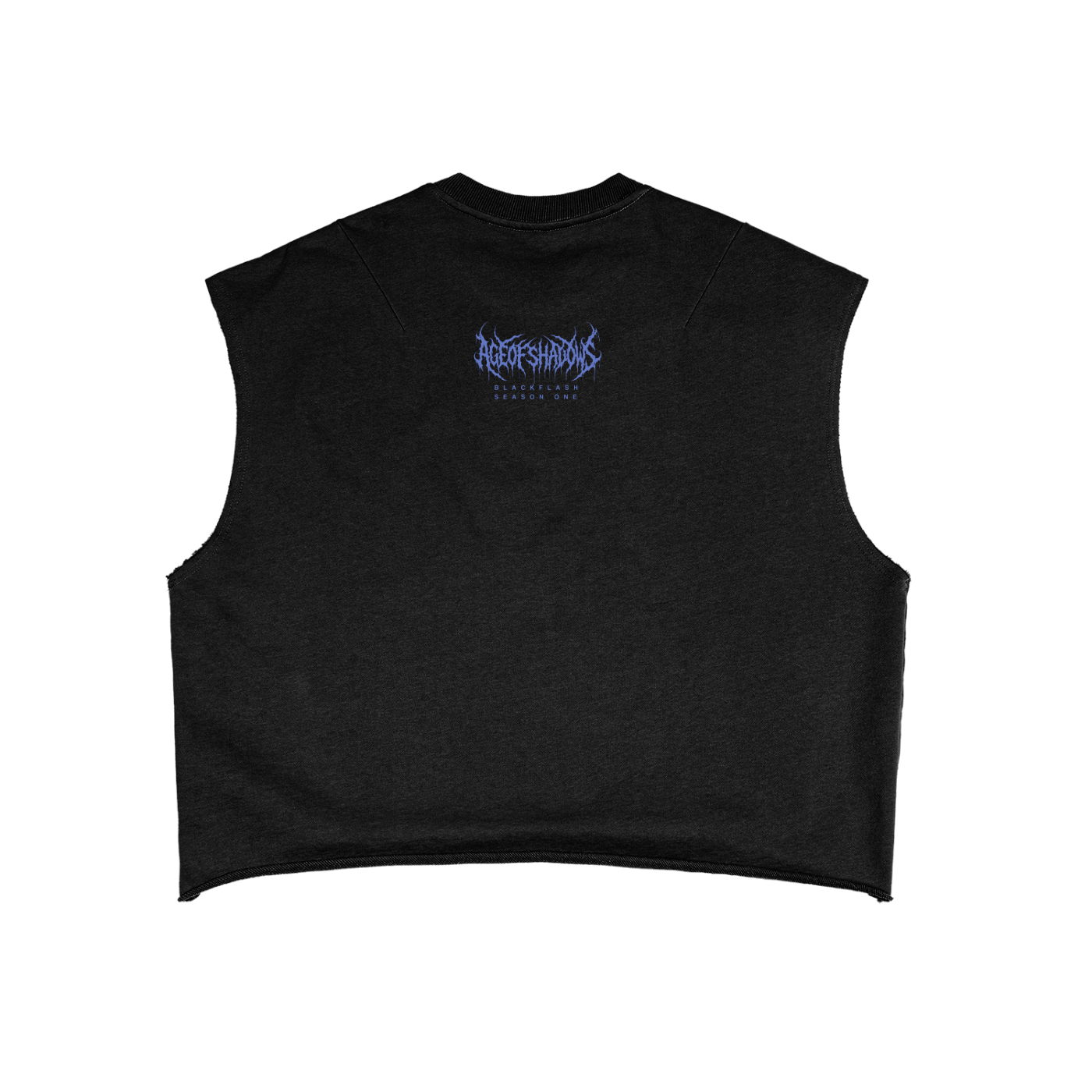 ‘INFERNO TITAN’ Electric Blue French Terry Boxy Tank Top