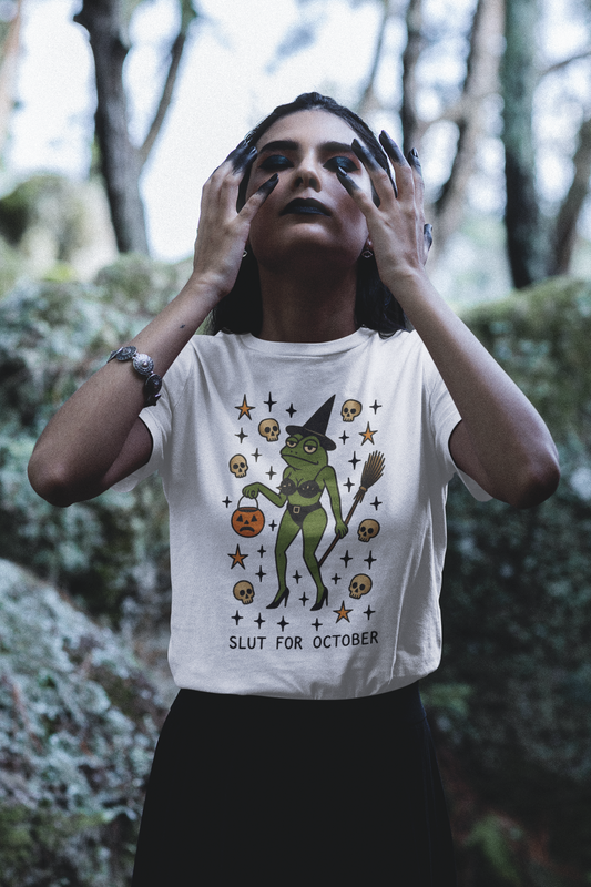 Slut For October Heavyweight Unisex Crewneck T-shirt