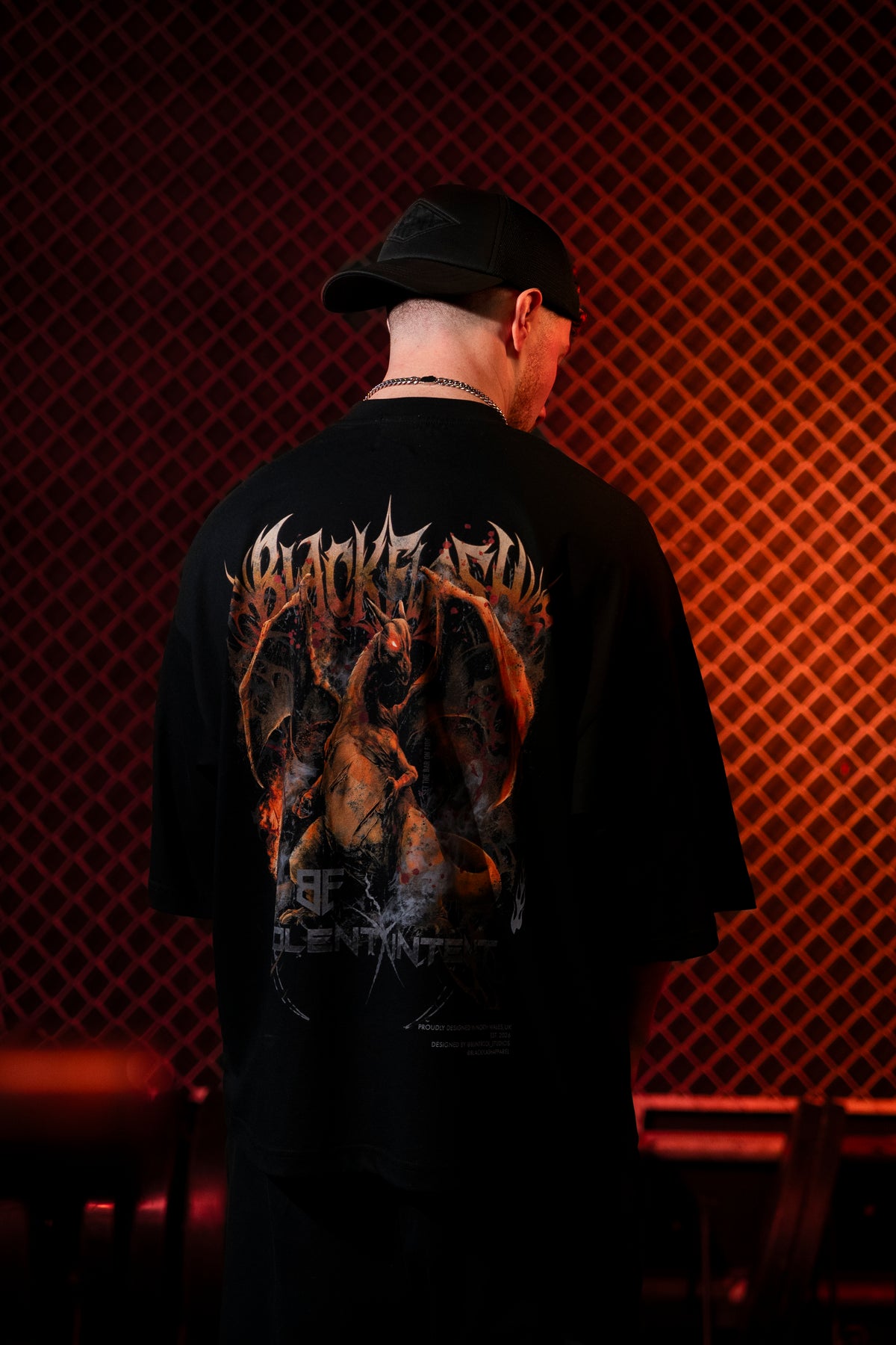 INFERNAL TYRANT Oversized Drop Shoulder T-Shirt