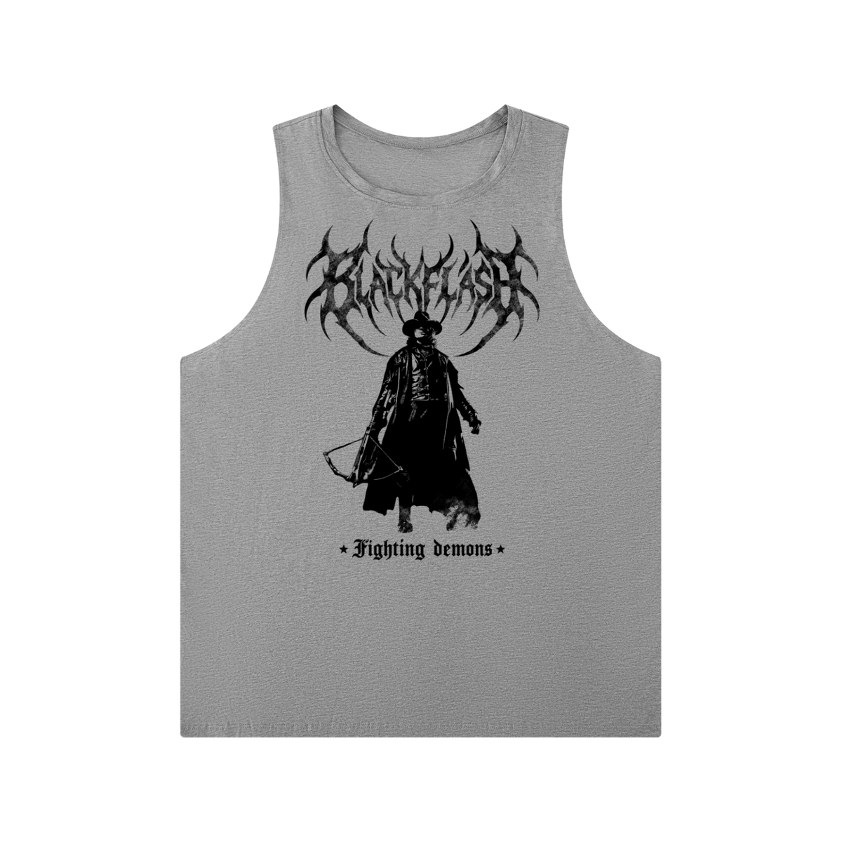 Fighting Demons Men's Solid Color Crewneck Tank Top