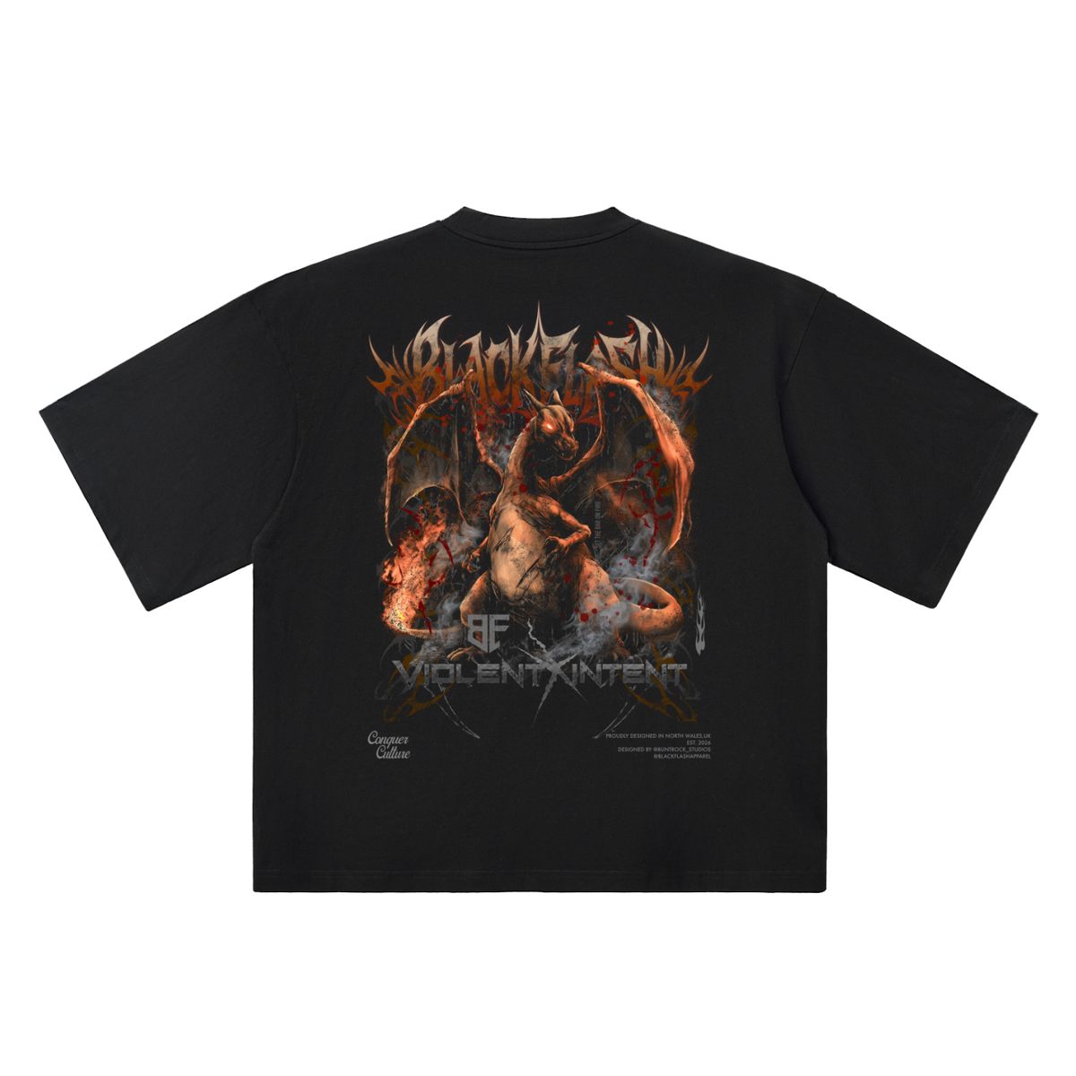 INFERNAL TYRANT Oversized Drop Shoulder T-Shirt