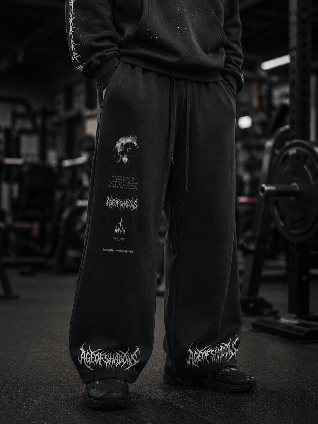 ‘AGE OF SHADOWS’ Heavyweight Wide Leg Panel Sweatpants