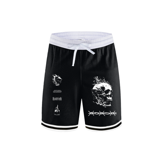 ‘BLOODLINE’ Classic Stripe Trim Basketball Shorts