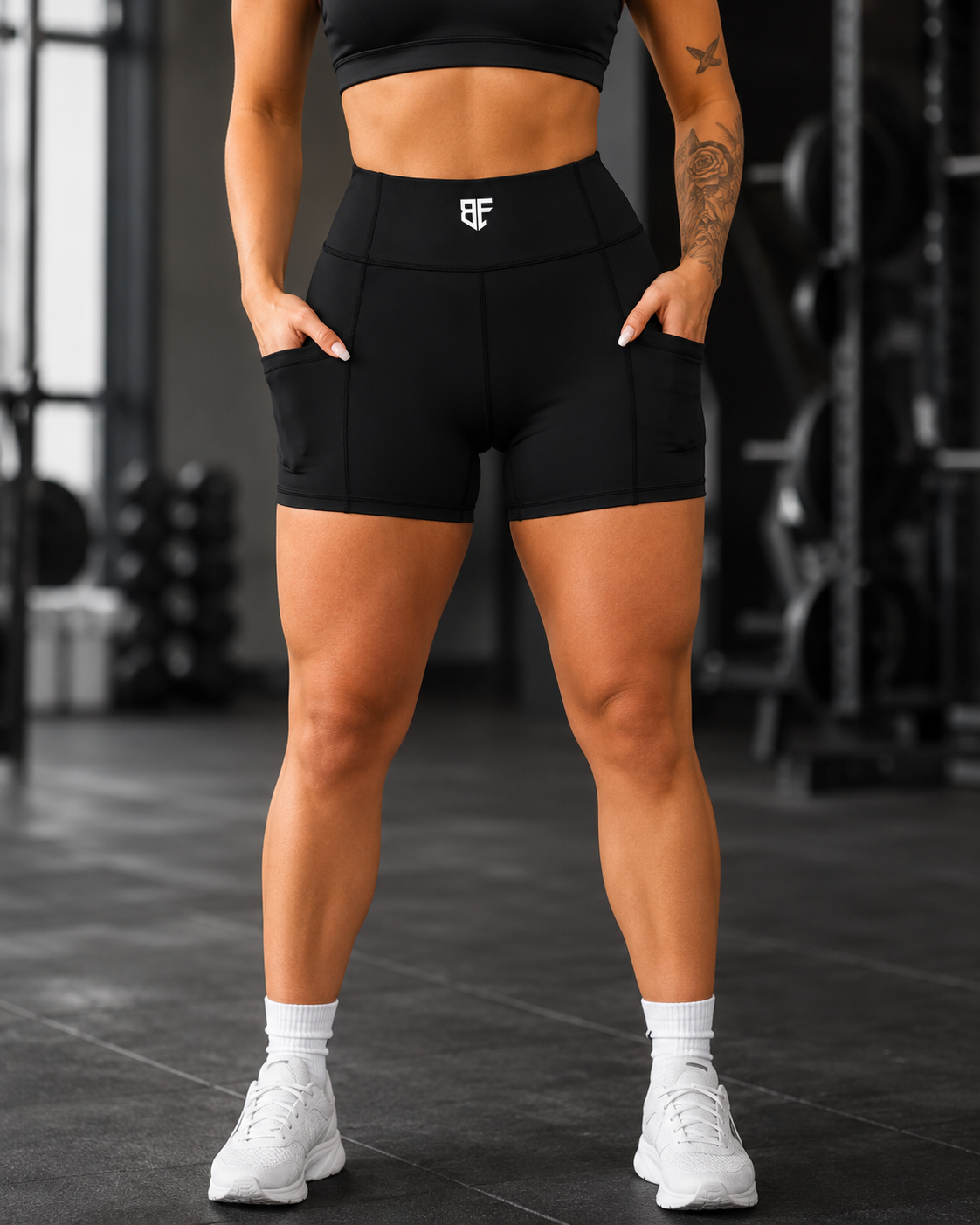 BLACKFLASH High-Waisted Pocket Biker Shorts