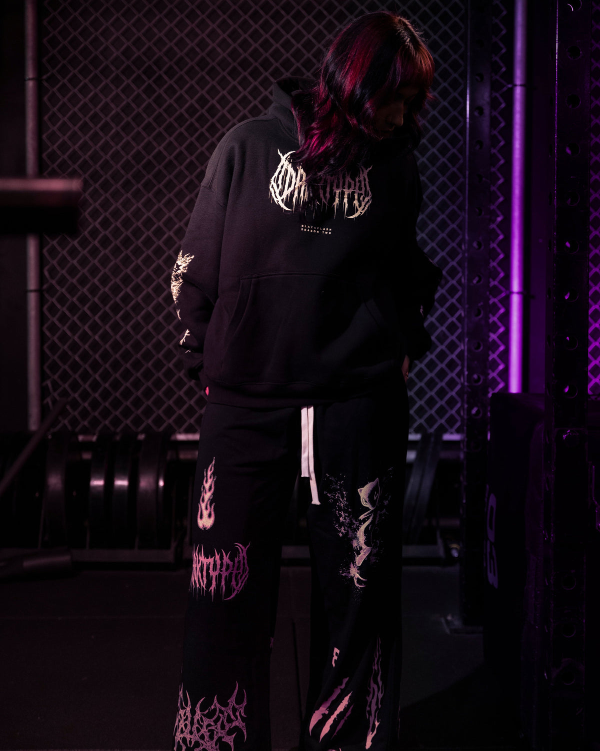 PHANTOM GRIN Essential Oversized Boxy Fit Fleece Hoodie