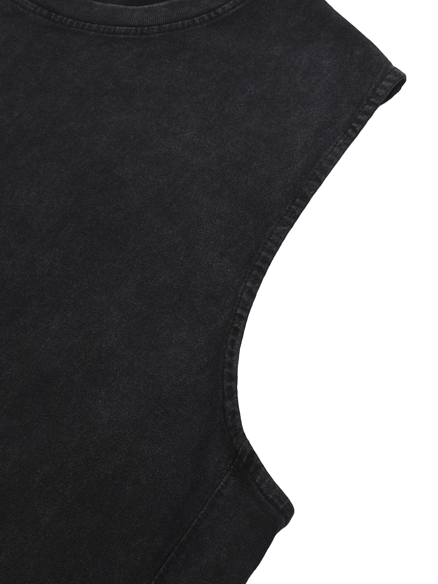‘VENOM SAINT’ | Snow Washed Raw-Hem Tank Top