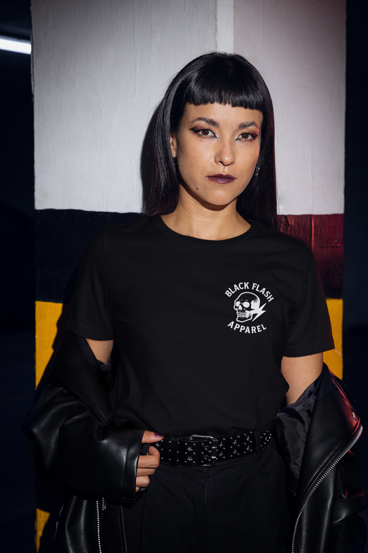 Black Flash Logo Tee No1 Heavyweight Unisex Crewneck T-shirt
