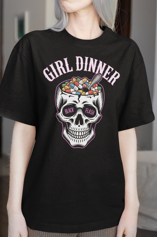 Girl Dinner No1 Heavyweight Unisex Crewneck T-shirt