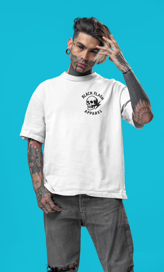 Black Flash Logo Tee No1 Heavyweight Unisex Crewneck T-shirt