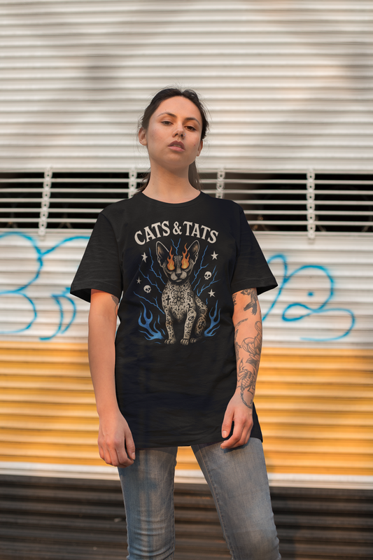 Cats & Tats Heavyweight Unisex Crewneck T-shirt